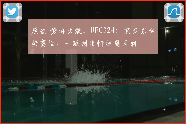 原创 势均力敌！UFC324：宋亚东血染赛场，一致判定惜败奥马利